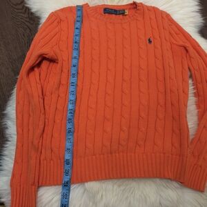 Ralph Lauren Orange Cable Knit Sweater